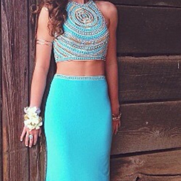 LIMITED EDITION SHERRI HILL 2 PIECE PROM DRESS - Picture 1 of 3